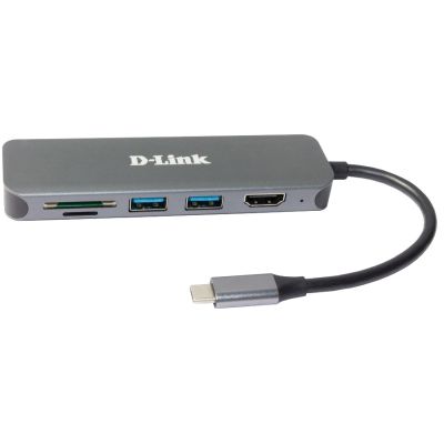 2. D-Link DUB-2327 Kabelgebundene USB-Typ-C-Dockingstation Grau