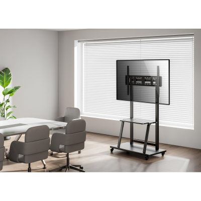 7. Mobiler Ständer + Halterung für Fernseher 37-100 Zoll, 150 kg, S-13 ART, VESA 800x600, Schwerlastausführung