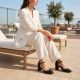 7. Sergio Leone SK844 Damen-Sandalen mit schwarzem Blockabsatz