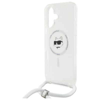 5. Karl Lagerfeld IML Choupette Head & Cord Magsafe Hülle für iPhone 16 - Transparent