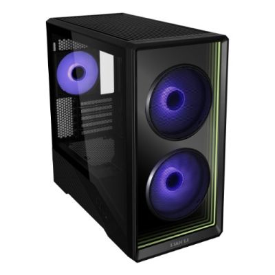 3. Lian Li Vector V150 INF mATX Gehäuse, gehärtetes Glas – schwarz