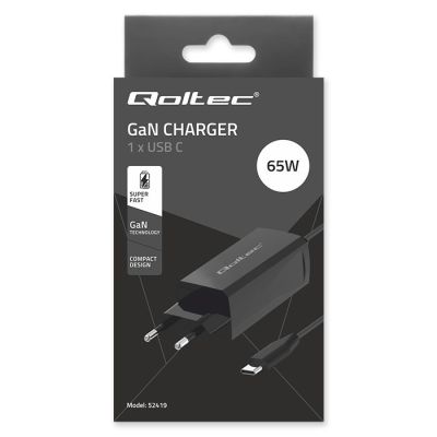 10. QOLTEC 65W GAN Netzteil | 5-20V | 3-3,25A | USB 3.1