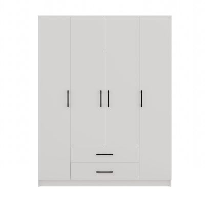 ROMANA KLEIDERSCHRANK 160X205 WEISS OHNE SPIEGEL