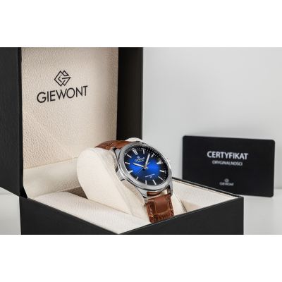 7. Giewont Elegance Saphirbraun Blau Herrenuhr GW5160-A7