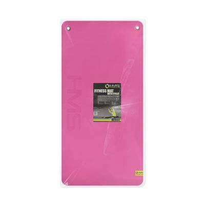 4. HMS Premium MFK02 Pink-Schwarze Club Fitnessmatte mit Löchern