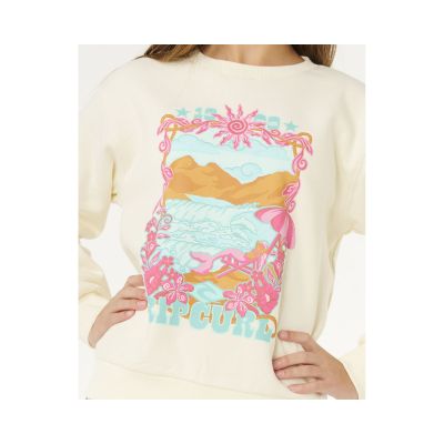 5. RIP CURL Sunshine Squad Crew-Girl Sweatshirt Weiß