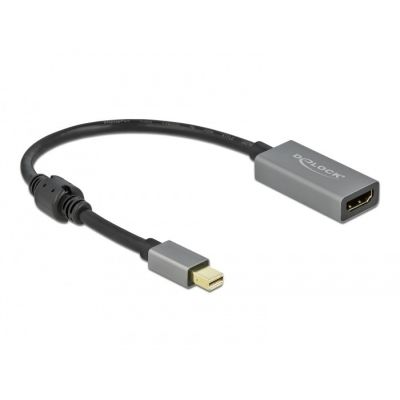 4. DeLOCK 66570 Adapterkabel 0,2 m Mini DisplayPort HDMI Typ A (Standard) Schwarz, Grau