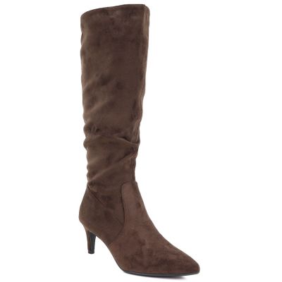 5. Gefütterte Damen-Ankle-Boots mit niedrigem Absatz, Wildleder, braun, Sergio Leone BT-65