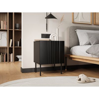 3. Nachttisch 2-teilig ISLA 44,5 x 40 x 59 mm, schwarz matt