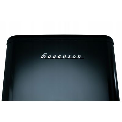 6. Ravanson LKK-250RB 250l Retro-Kühlschrank | LED-Beleuchtung | Vintage-Stil | 545 x 585 x 182 mm | Schwarz