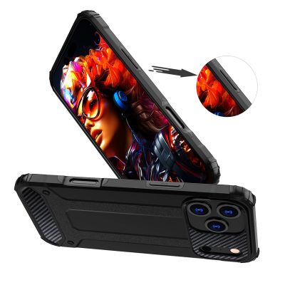 5. Hybrid Armor Case für iPhone 17 Pro - Schwarz