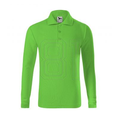 2. Malfini Pique Polo LS Jr Poloshirt MLI-24192 grüner Apfel