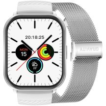 Smartwatch Gravity Silbernes Armband + Armband GT43-2