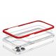 5. Klare 3in1 Hülle für iPhone 12 Pro Max Frame Cover Gel Rot