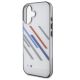 6. BMW Motorsport IML Random Stripes Hülle für iPhone 16 Plus – Grau