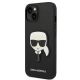 2. Karl Lagerfeld Saffiano Karl's Head Patch Hülle für iPhone 13 / 14 / 15 - Schwarz