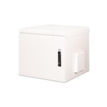 Digitus 19" 9U 600x600 Wand-Netzwerkschrank, Volltür, grau, ungeteilt, montiert, IP55, 100 kg