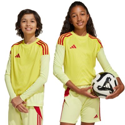 10. adidas Tiro 25 Competition Langarm-Torwarttrikot für Kinder, Gelb und Rot, KJN2020
