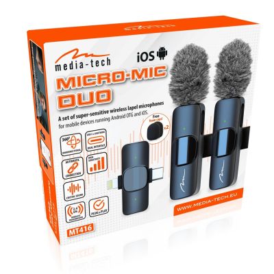 12. MEDIA-TECH MICRO-MIC DUO MT416 Lavalier-Mikrofonset