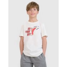 Jungen-T-Shirt mit normalem Aufdruck 4F 4FJRSS25TTSHM2643-11S