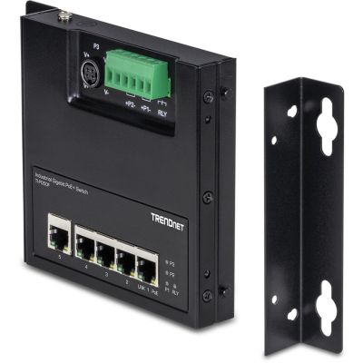 4. TRENDnet 5-Port Gigabit Unmanaged PoE+ FA Metal Industrial Switch