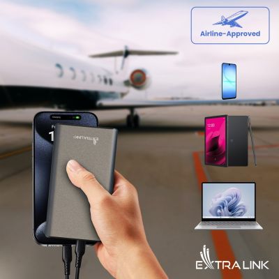 6. Extralink Powerbank EPB-126 20000mAh Silber, 45W PD, USB-C