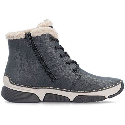 2. Damen-Ankle-Boots aus Leder, gefüttert, schwarz, Rieker 45946-00