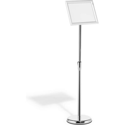 11. Robuster Schilderhalter und Präsentationsständer 479823 A4 aus Aluminium, Kunststoff und Stahl, Silber
