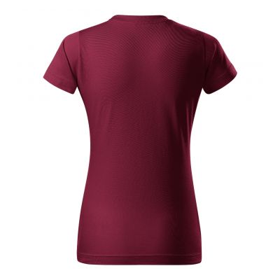 4. Damen Basic T-Shirt (Granat)