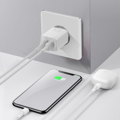 9. Baseus Compact Ladegerät 2x USB 10,5W weiß (CCXJ010202)