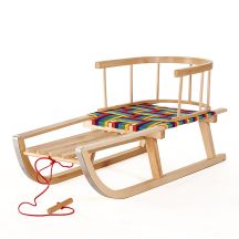 Schlitten mit Stoffsitz und Rückenlehne GreenBlue GB138