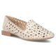Damen-Lederschuhe mit durchbrochenem Muster, beige, Filippo DP7710