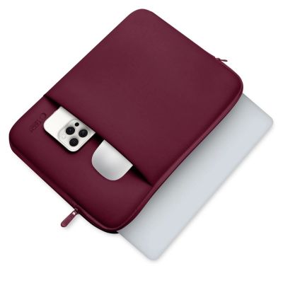 5. Tech-Protect Neopren-Laptoptasche 15-16" - Burgunderrot