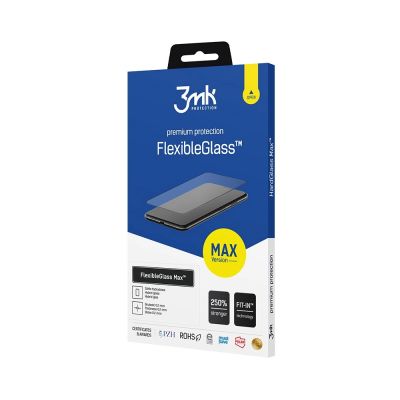 2. 3mk FlexibleGlass Max Schwarzes Hybridglas für iPhone Xs Max / 11 Pro Max