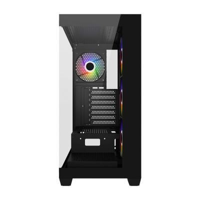 4. FSP Geh Midi M340 BA ATX/ M-ATX/M-ITX/ARGB Gehäuse Schwarz (Einzelhandel)