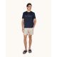 6. Paul&Shark Herren-T-Shirt aus Baumwolle, Marineblau und Gold, 99311007-50E – Klassischer Schnitt, Logo