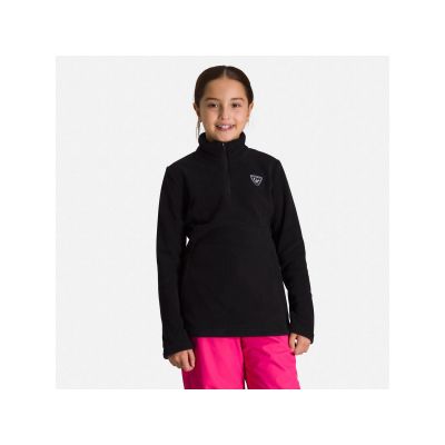 ROSSIGNOL Mädchen Fleece-Sweatshirt mit 1/2 Reißverschluss Schwarz