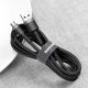 6. Baseus Cafule Cable durabel Kabel mit Nylon geflochtenes Ladekabel USB / micro USB 2A 3M schwarz-grau (CAMKLF-HG1)