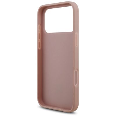7. Guess Strass Dreieck Logo Hülle für iPhone 17 Pro Max - Rosa