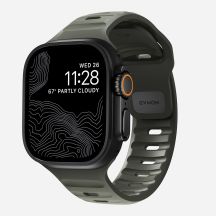NOMAD Sportarmband - Armband für Apple Watch 46 mm/49 mm mit FKM (aschgrün)