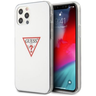Guess, GUHCP12MPCUCTLWH iPhone 12/12 Pro 6,1" weiß/weißes Hardcase Triangle Collection