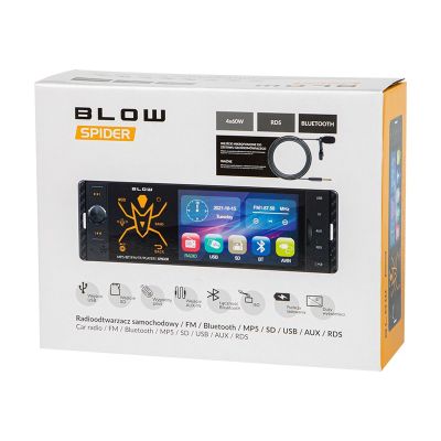 2. Radio BLOW SPIDER 4" RDS RGB MP5/USB/Micro-SD/Bluetooth