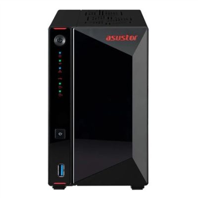 13. NAS Asustor AS5402T; Tower; 2x (3,5" SATA HDD/ 2,5" SSD); Intel Celeron N5105, 4 GB DDR4 SODIMM (max. 16 GB), 2x 2,5-GbE, 4x M.2 2280 NVMe PCIe 3.0, 3x USB 3.2 Gen, 1x HDMI 2.0b