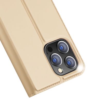 3. Dux Ducis Skin Pro Holster Flip Cover für iPhone 14 Pro gold