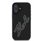 3. Karl Lagerfeld 3D Rubber Signature Hülle für iPhone 16 – Schwarz