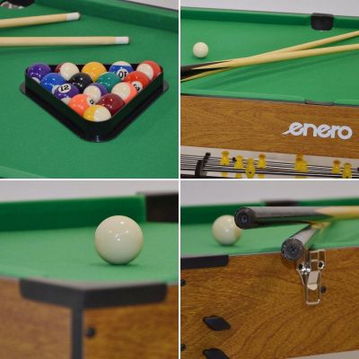 20. 3-in-1-Holztisch für Fußball, Billard und mit Luftanschluss, 121 x 61 x 81 cm