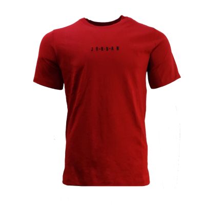 Air Jordan Jumpman besticktes Air Crew rotes Herren-T-Shirt - DM3182-689