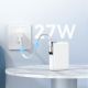 7. Joyroom JR-PBF27 Pro 10000mAh 30W Powerbank mit integriertem USB-C-Kabel und zusätzlichem bidirektionalem USB-C-auf Lightning Kabel – Weiß