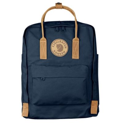 Fjällräven Kånken No. 2 Rucksack, Wanderrucksack, Marineblau (Navy), Baumwolle, Leder, Polyester