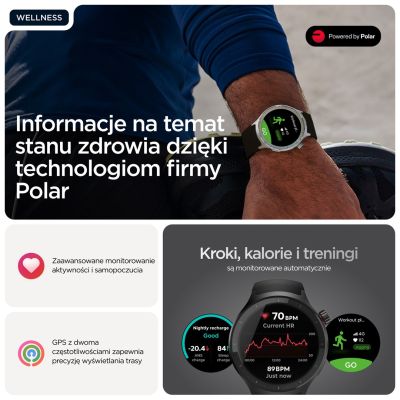 8. Motorola Moto Watch 512 MB, Farbe: Vulkanasche/Silikon Schwarz